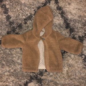 Sherpa Hoodie - Camel Baby Gap Sz 6-12m